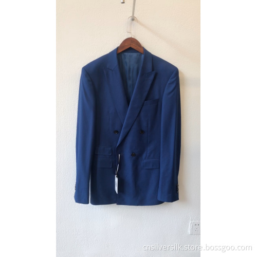 Dubbelbröst Slim BrideGroom Tuxedo Navy Blue Blazer